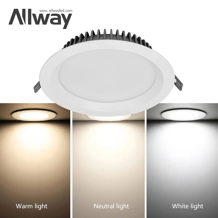 Downlight empotrada empotrada de aluminio Luz descendente LED de aluminio