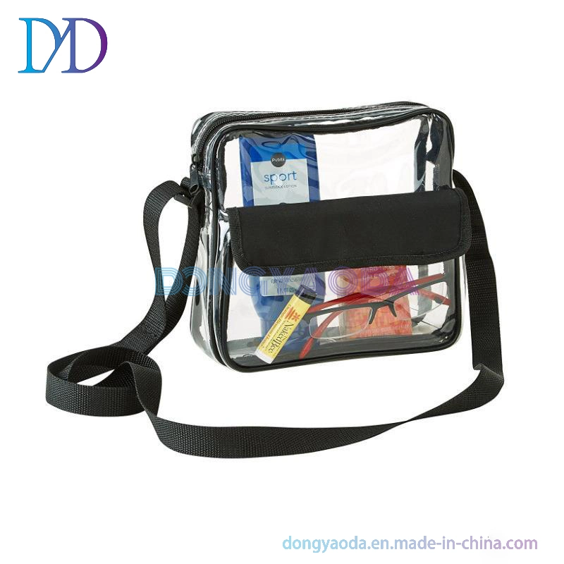 PVC Transparent Makeup Artist Suit Bag Transparent Cosmetic Storage Bag Travel Makeup Kit Storage Bag with Detachable Shoulder Strap