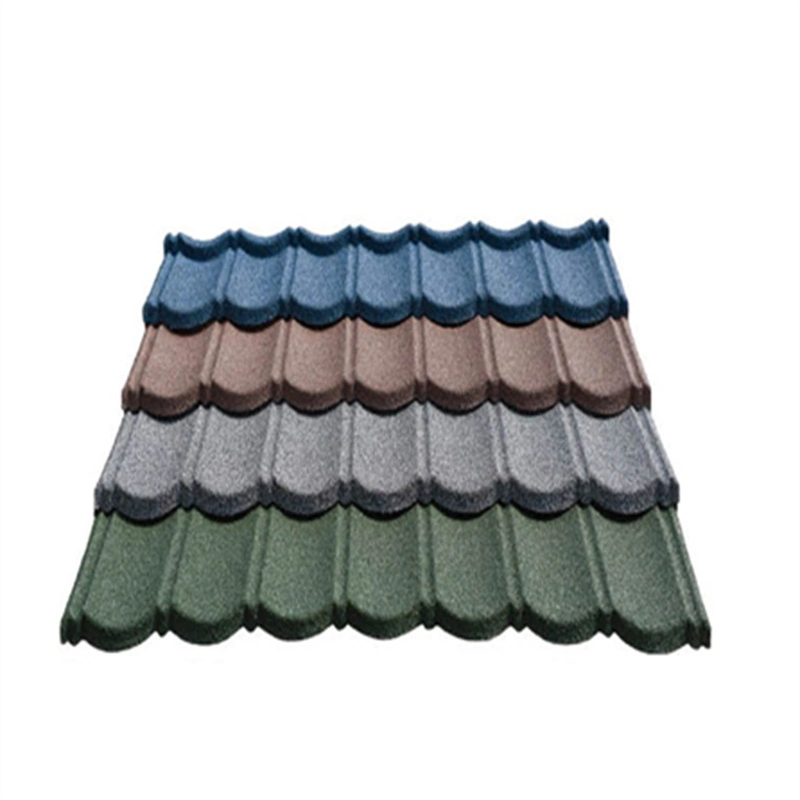 Roman Type Rainbow Color Stone Metal Roofing Tile Customization