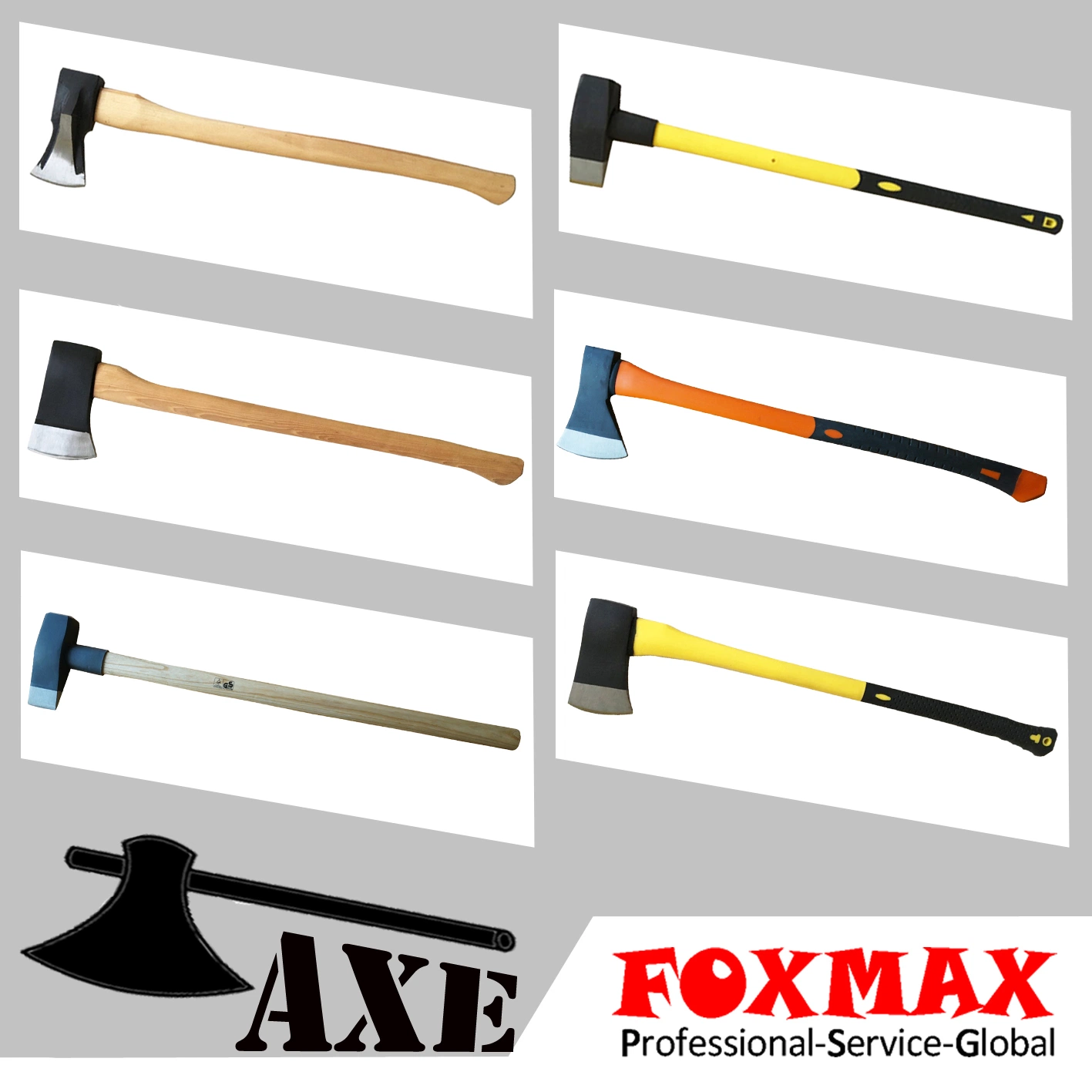 Axe with Fiberglass Handle, Made of Drop-Forged Steel Head (FM-AX12)