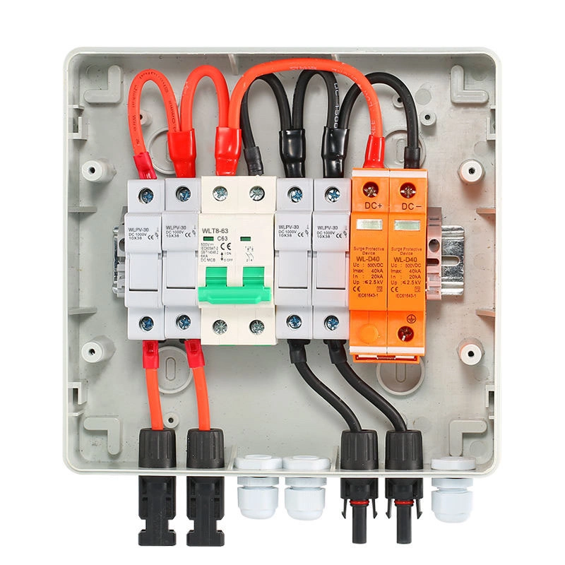 Boîte de mélangeur de PV Chaîne étanche de cellule solaire Boîte de mélangeur de 500V DC solaire la boîte de jonction