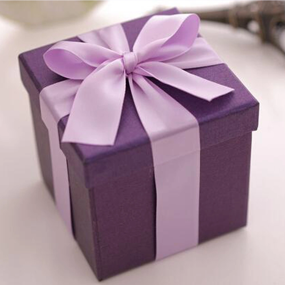 Customer Design Debossing Rigid Cardboard Book Shape Paper Gift Box with Ribbon for Birthday