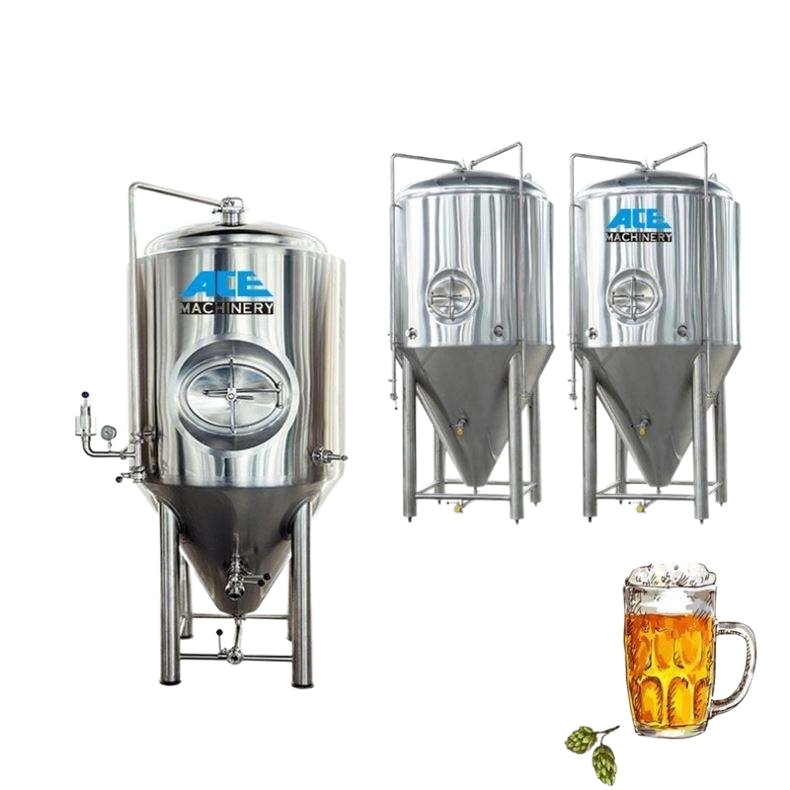 Price 5000L 50hl Craft Fermenter Conical Fermentation Tank Cooling Jacket Fermenting Vessel Complete Beer Brewing Plant Factory