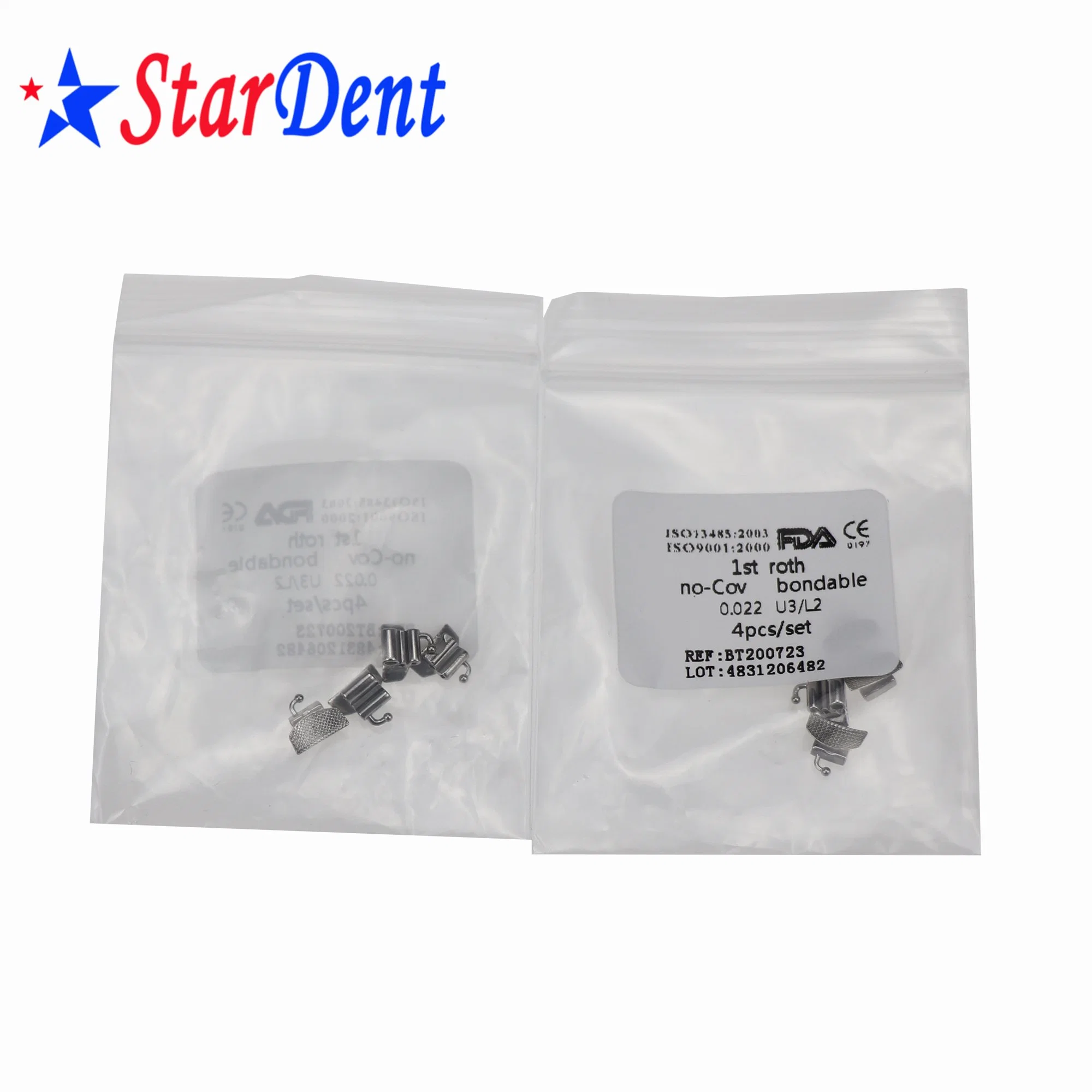 Dental Orthodontic Convertible or Non-Convertible Buccal Tube Bondable 1st Molar Edgewise Roth Mbt 0.18/0.22 U3l2