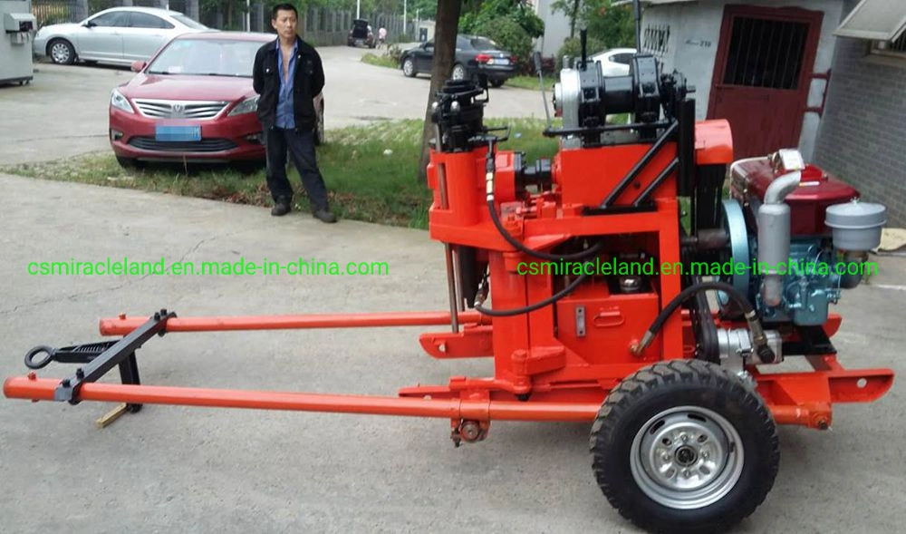 Gy-100 Portable Wheel Type Hydraulic Building Construction Geotechnical Engineering Geological Exploration Core Drilling Rig