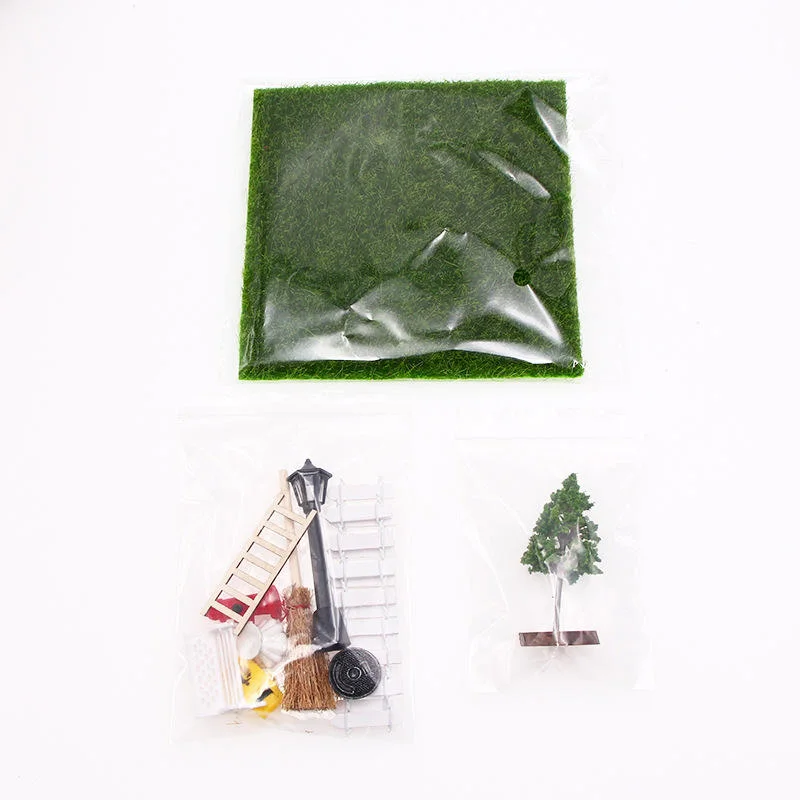 Dollhouse Doll House 12 Mini House Lawn Courtyard Decoration Set