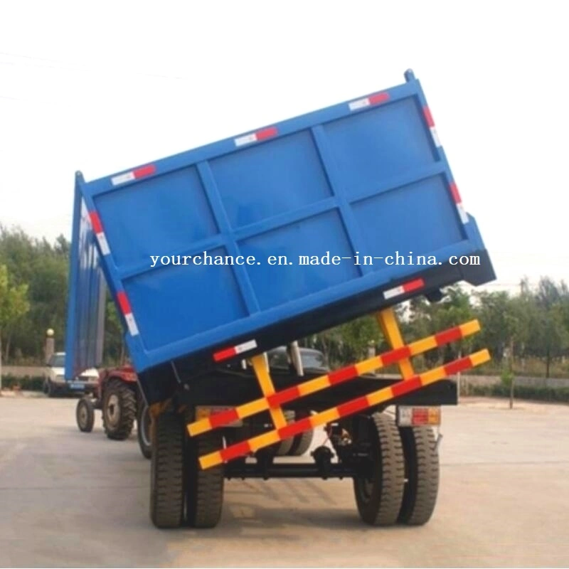 Hot Selling Farm Machinery 7cx-20t 20tons 2 Axle 8 Wheel 3 Way Tipping Heavy Duty Agricultural Farm Trailer