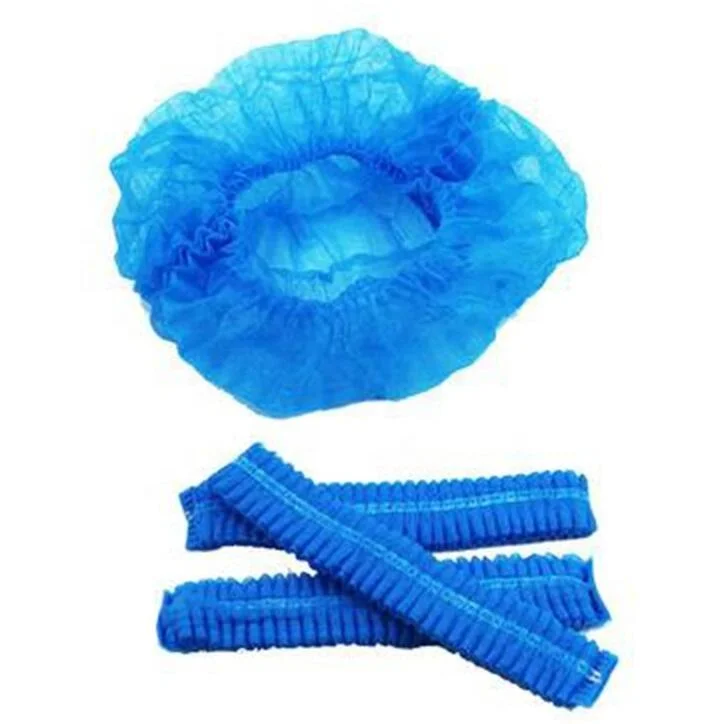 Disposable PP Colored Non-Woven Round Cap Nursing Bouffant Clip Cap