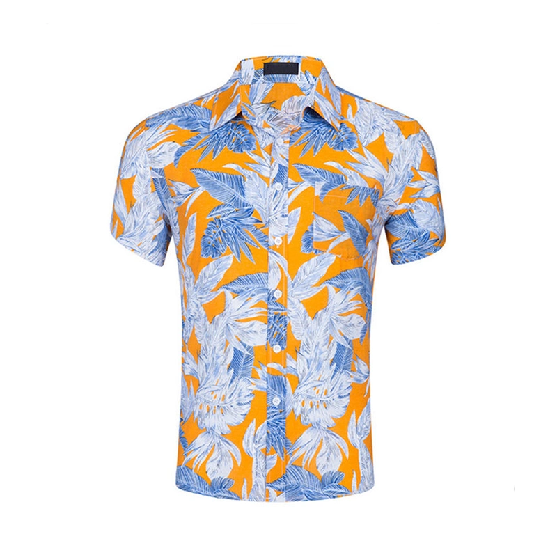 Los hombres verano Aloha suelto Florarl Casual camisa hawaiana camisas playa