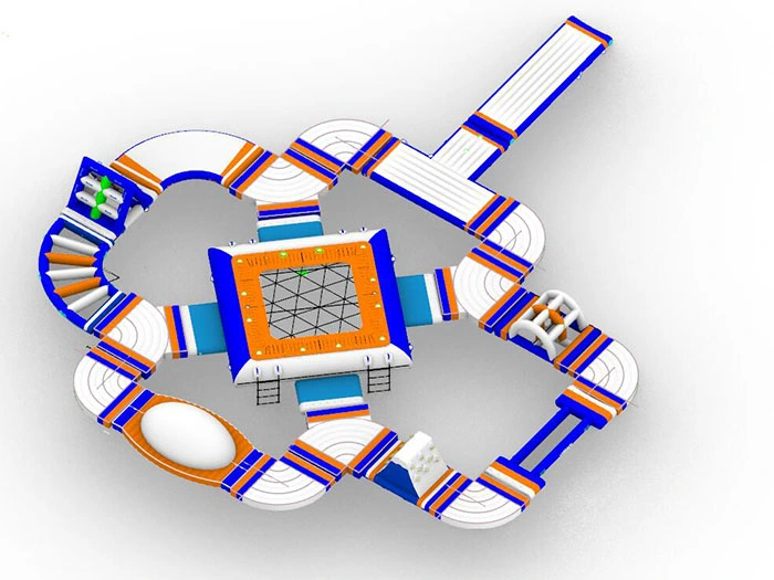 Melhor solução para o Parque Aquático inflável obstáculos divertidos desportos aquáticos no 17X20m de área de cobertura