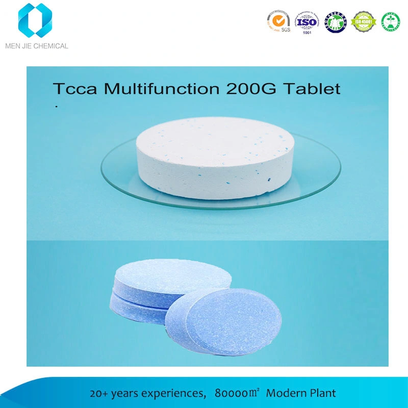 Trichloroisocyanuric Acid TCCA 20g, 150g, 200g, Tablet in Pocket, Tube, in Box, 5, 10, 20, 25, 50 Plastic Drum