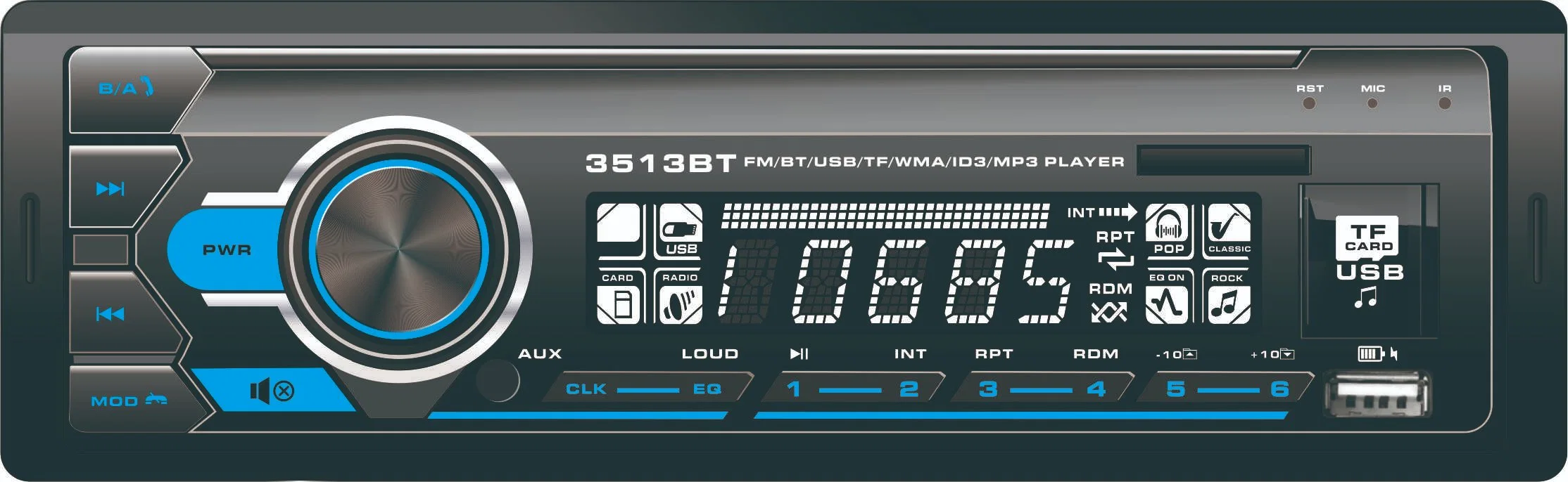 Ecrã LCD do veículo sistema de navegação GPS Leitor de áudio e vídeo com Sensor de estacionamento