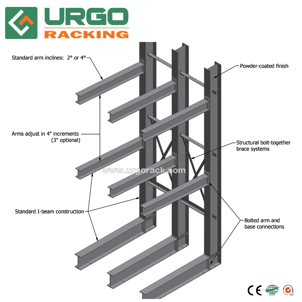 Mejor Venta de madera/Madera/Tubo tubo/Estanterías Cantilever estanterías de almacenamiento