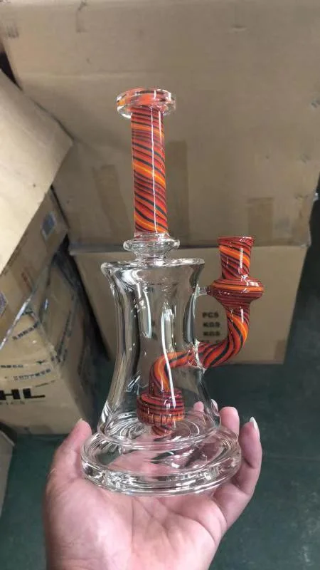 8-Inches Red Glass Smoking Water Pipe Hookah Pipe Stock with High quality/High cost performance 