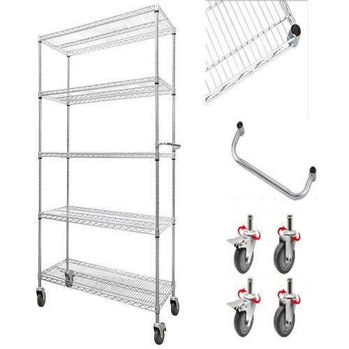 Chrome Shelving Accessories Removable Handles (355mm Size)