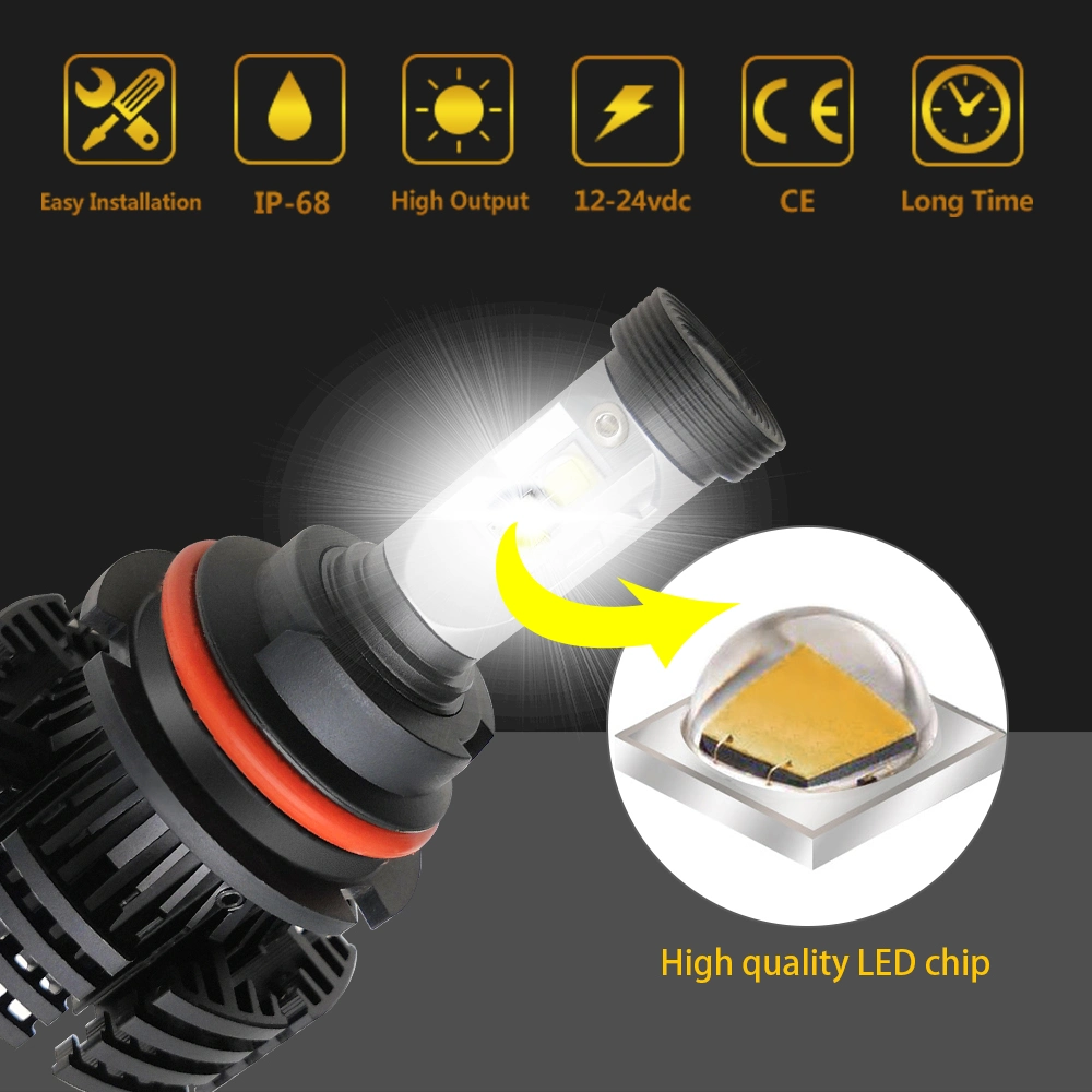 Dual Color Fog Light X4 12000lm 60W CREE Xhp Auto Car LED Headlight Bulb Conversion Kit