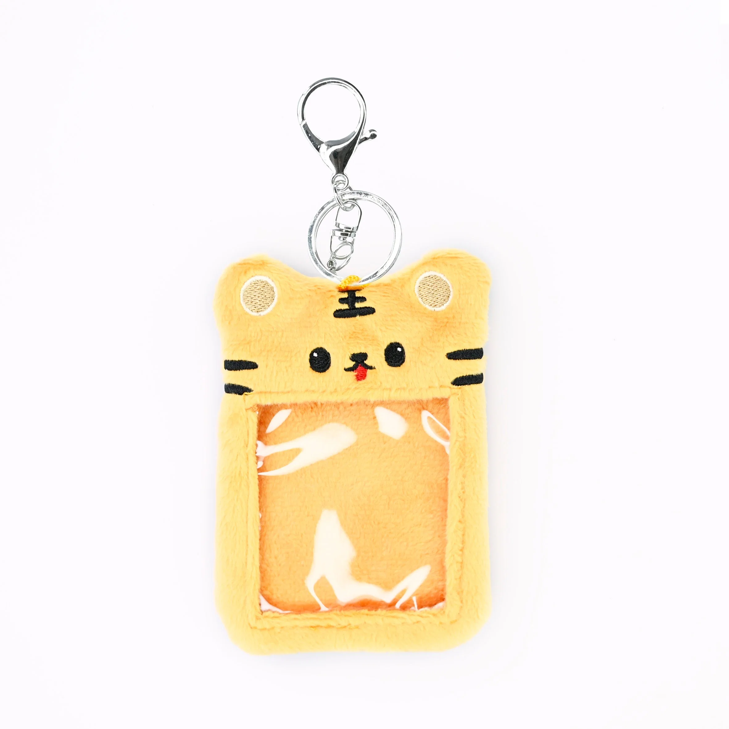 Cute Tiger Plush Kpop Photo Card Holder Warm ID Card Cover Bag