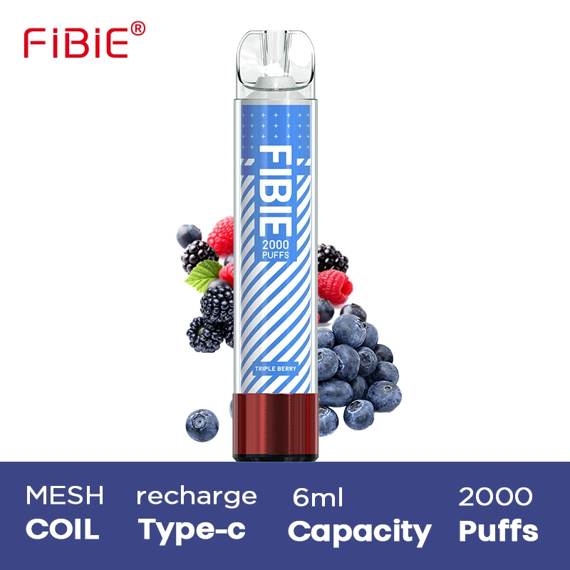 2023 Fibie Wholesale/Supplier 2000 Puff Bar Lighting LED Vape Glow in The Dark Disposable/Chargeable E Cigarette