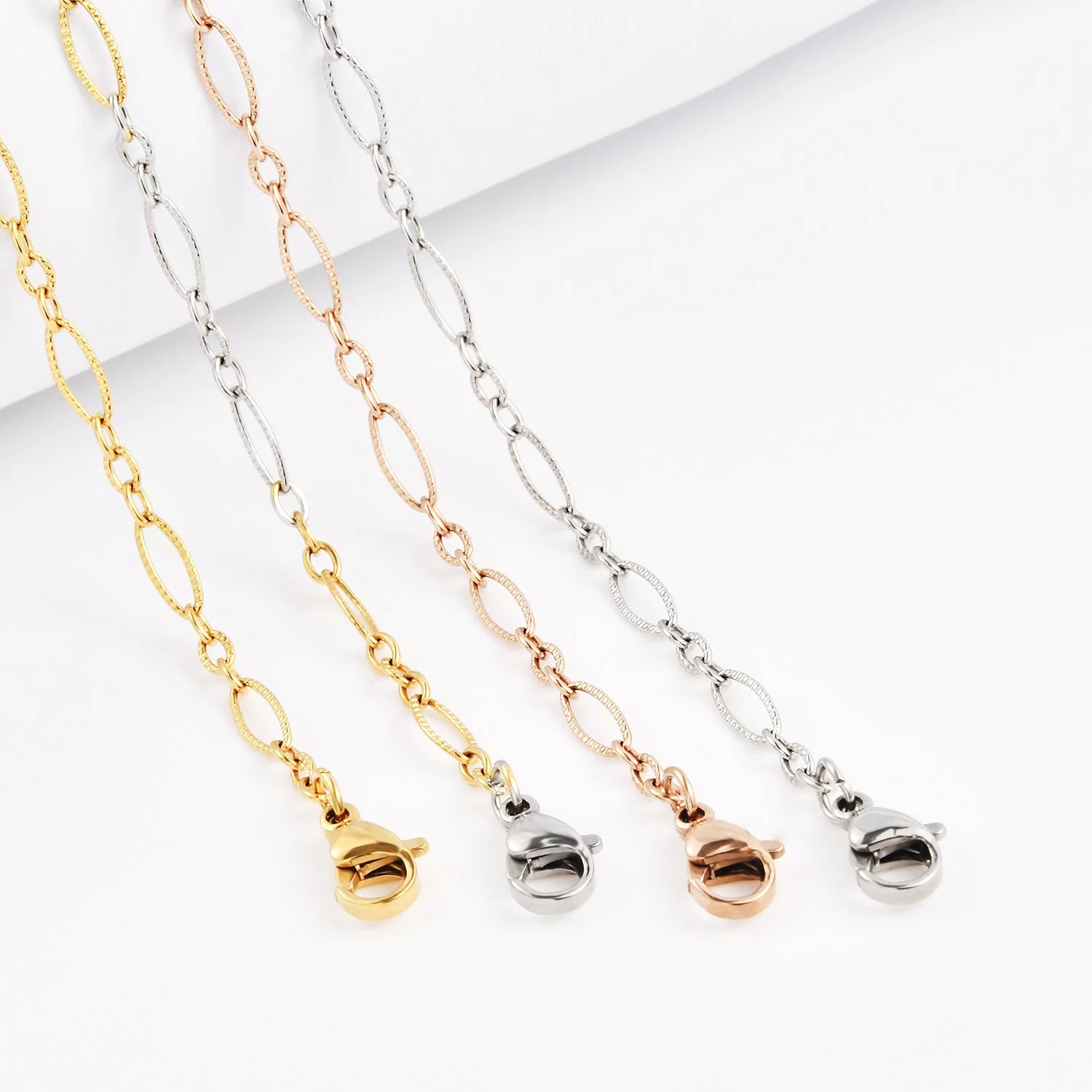 Stainless Steel Making Necklace Imitation Gold Plated Rose Gold Necklace Anklet Bracelet Making Chain Fashion Jewelry