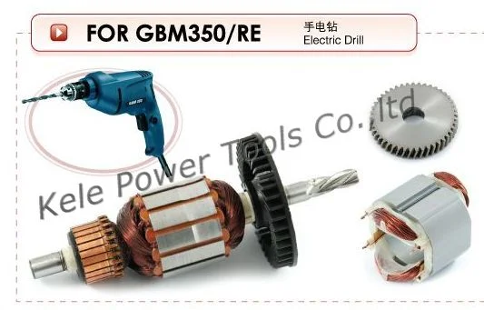 Armature, Stator, Gear Sets for Power Tools Bosch Gbm350/Re