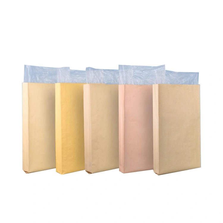 China Paper Cement Bag Rice Bag 20kg 25kg Chemical Resin Plastic Compound Packaging Kraft Paper PP Woven Bag