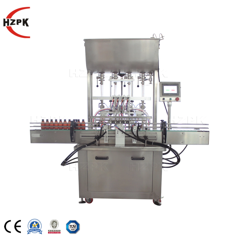 Machine automatique de remplissage et de bouchage de petites bouteilles de pâte de tomates Hzpk Chaîne de production