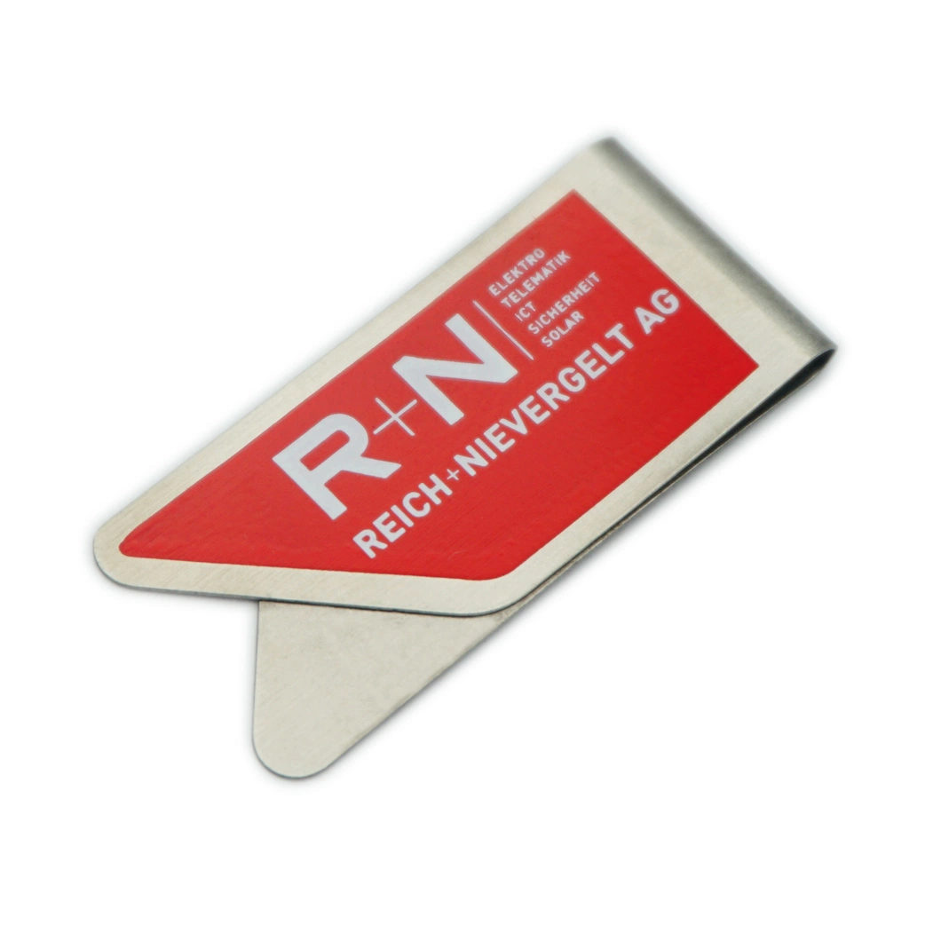 Cheap Price Custom Logo Stainless Steel Bookmark Office Supply Stationery Metal Printing Paper Clip (A2111001)