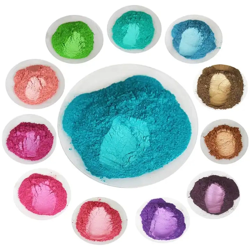 Luxus Kosmetische Wiedergefärbt Glimmer Perle Funkelnden Pigment Epoxy Harz Farbe Pigment Mica Powder