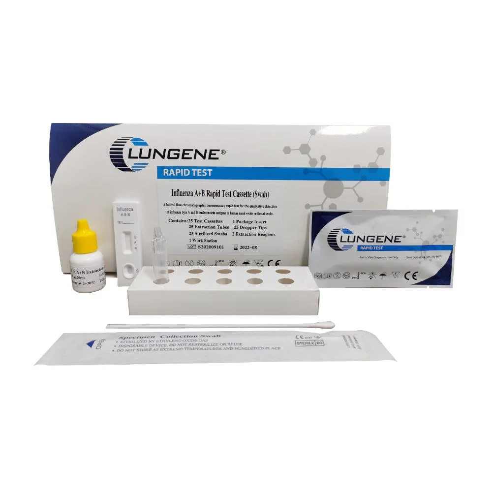 Clungene One Step Influenza a+B Rapid Antigen Test Kit with CE