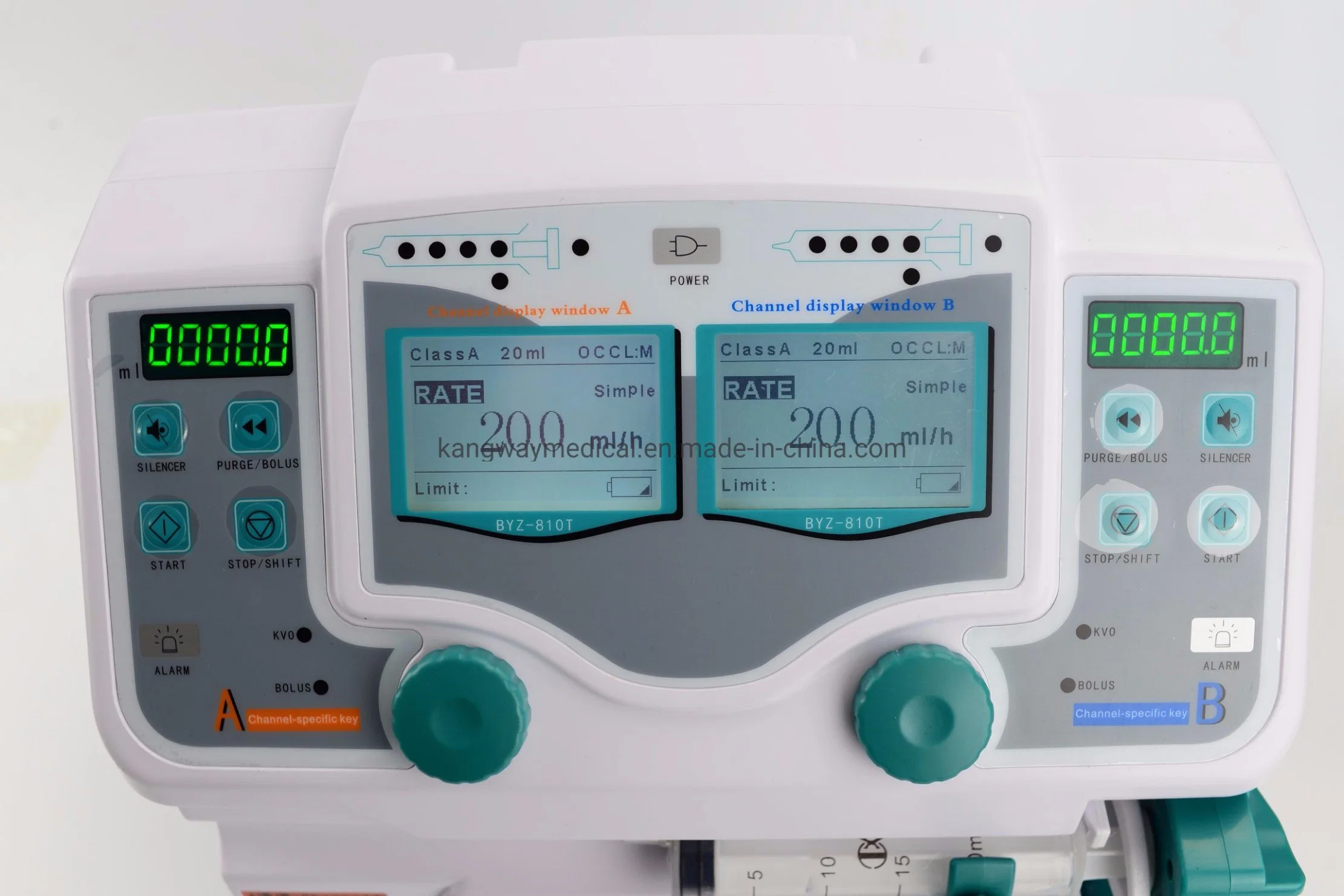 Medical Equipemt Single / Double Channel Syringe Pump with or Without Drug Library