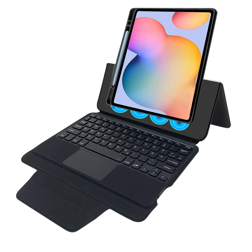 OEM Custom Combo idioma teclado Bluetooth Bolsa de cuero para Samsung Galaxy Tab S6 Lite