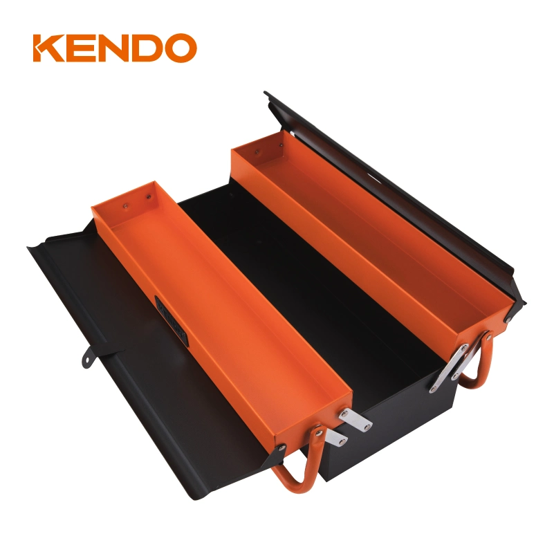 3-Tray Cantilever Tool Box with Double Full Length Handle for Easy Carry