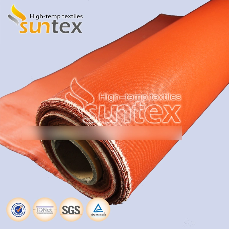 0.8mm Silica Cloth Coated with Red Silicone for Fire Curtain Barrier E 180