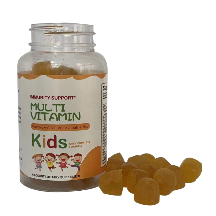 Etiqueta privada Suplemento de alimentos saludables Vegan 60 Gummies Multi Vitamina Niños Multivitamin Gumias