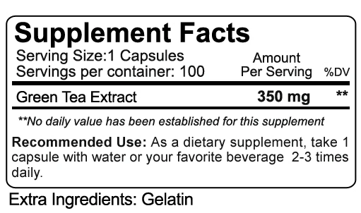 Export hochwertiger Grüntee-Extrakt Kapsel 350 mg HPLC Tee Polyphenol