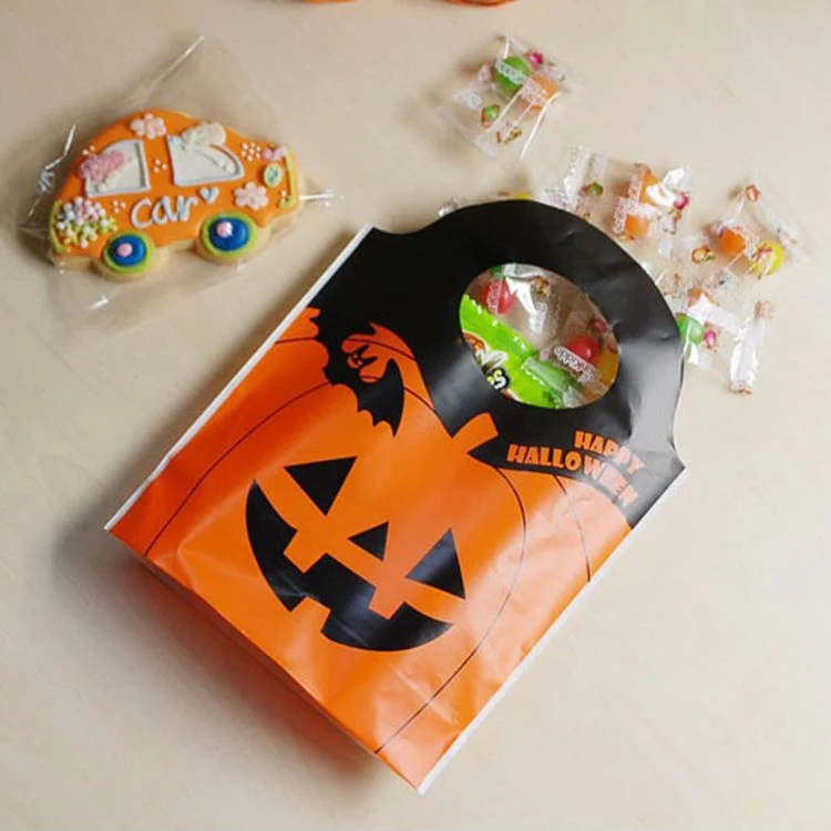 Wholesale/Supplier Plastic Supermarket Shopping Bag for Halloween in a Pack 50PCS