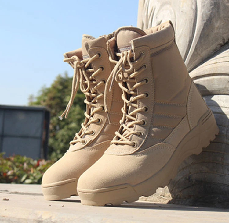 Botas de combate en el desierto Zapatos militares para ejercicios al aire libre.