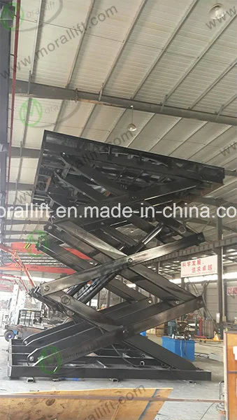 Hydraulic scissor type heavy load car turn lift