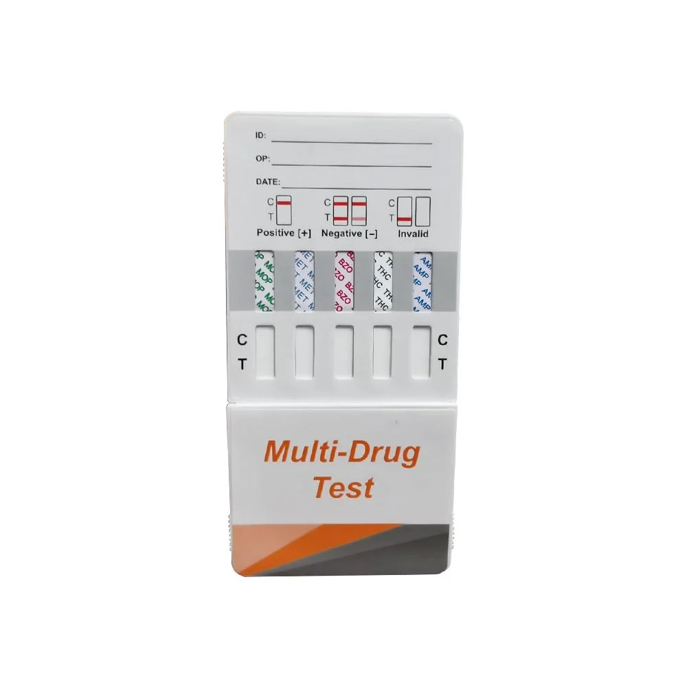 Diagnostic médical urine DOA drogue de test de l'abus Multi-drogue MOP/met/Ket/THC/MDMA Kit de test de panneau