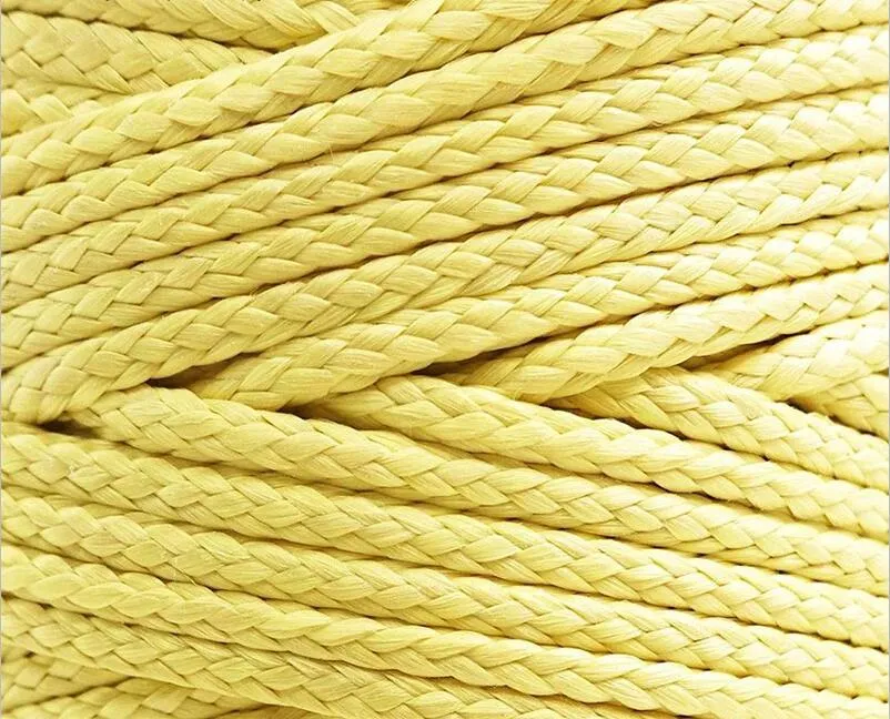 Source Manufacturer Directly Sells 10X3mm Tempered Furnace High Temperature Resistant Roller Rope, Aramid Rope, Fire Retardant Rope