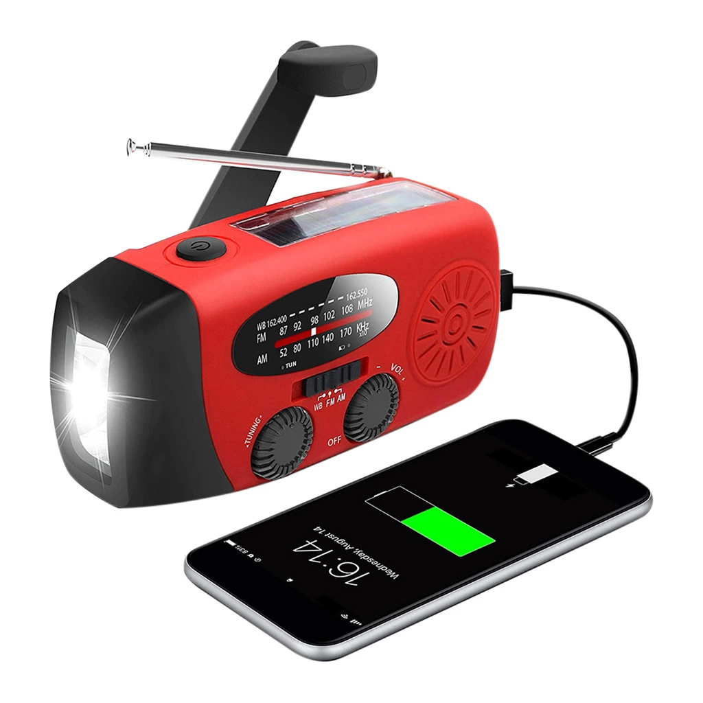 High quality/High cost performance Am/FM Solar Hand Crank LED Flashlight Self Powered Weather Radio