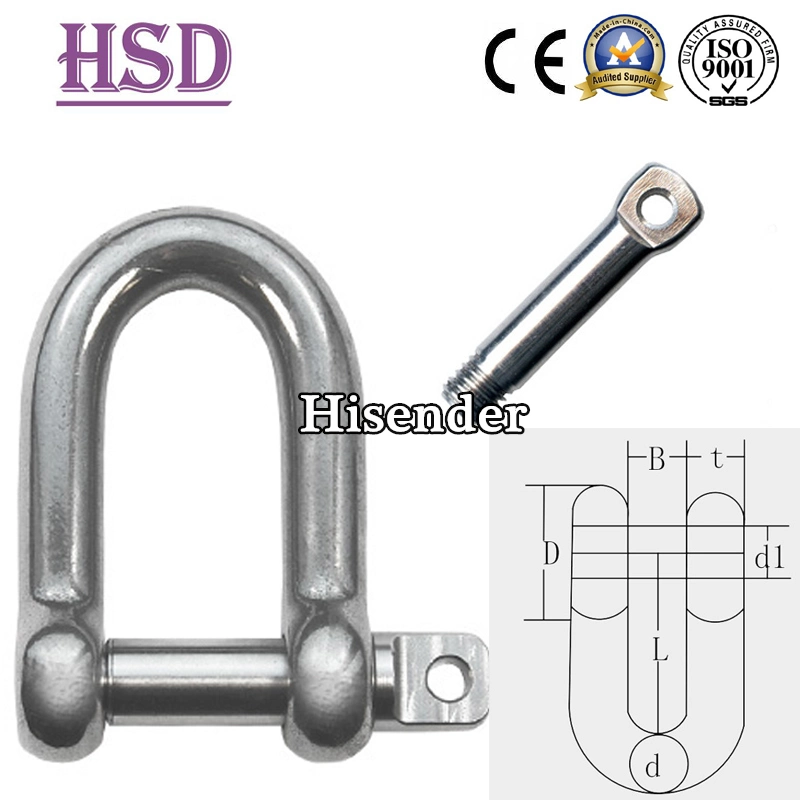 Home Hardware Stainless Steel304/316 Bow Shackle of Fastener