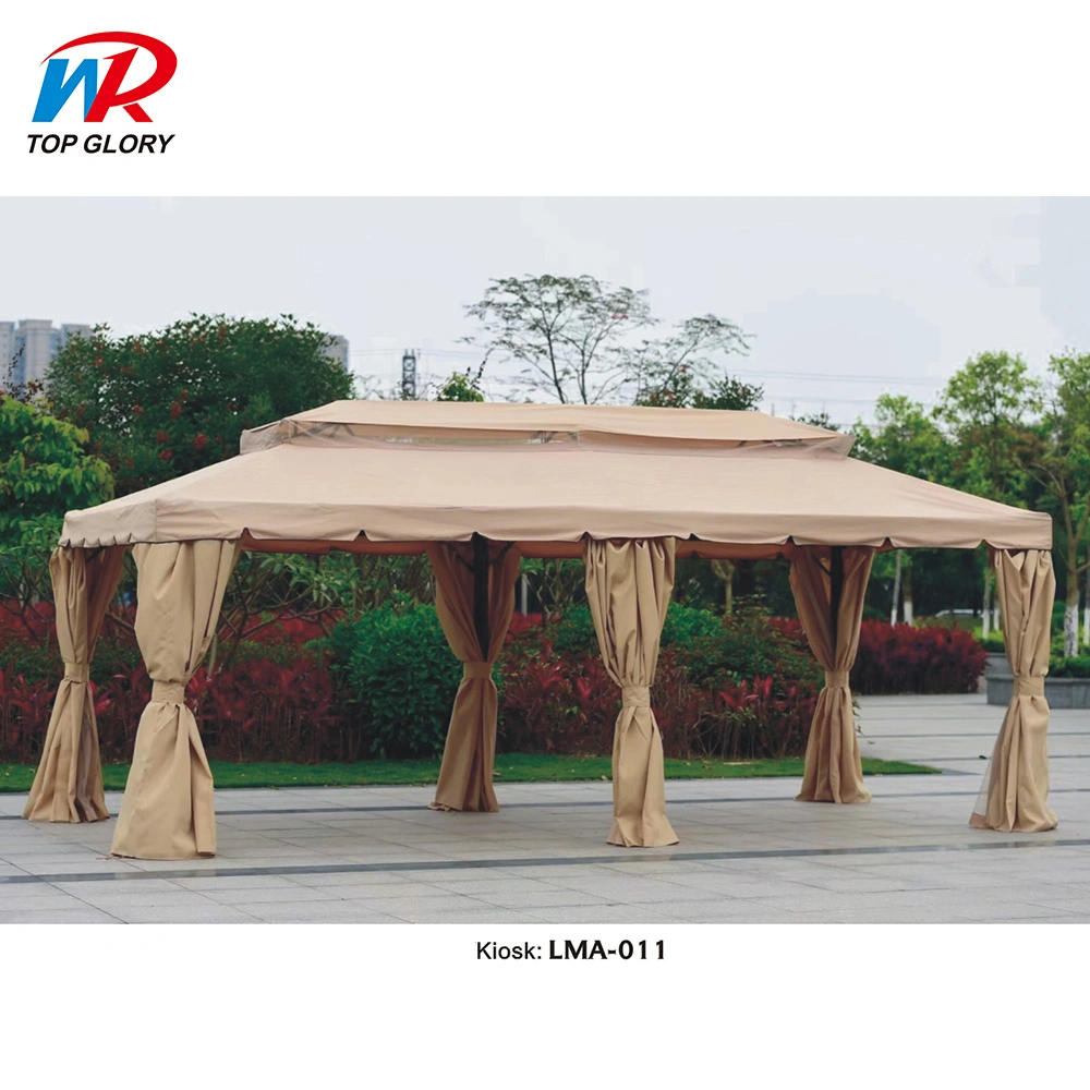 Jardín de aluminio Pérgola Gazebo impermeable