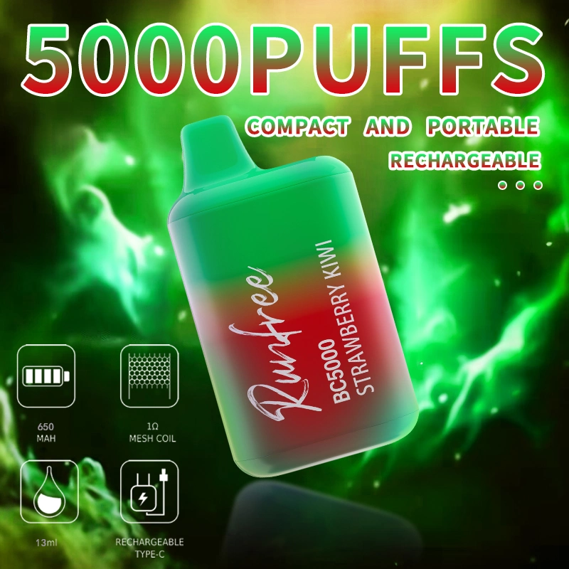 Wholesale/Supplier Puff Disposable/Chargeable Vape rechargeable Shenzhen BC5000 650 mAh mesh Coil Vapeur de marque de l'herbe sèche