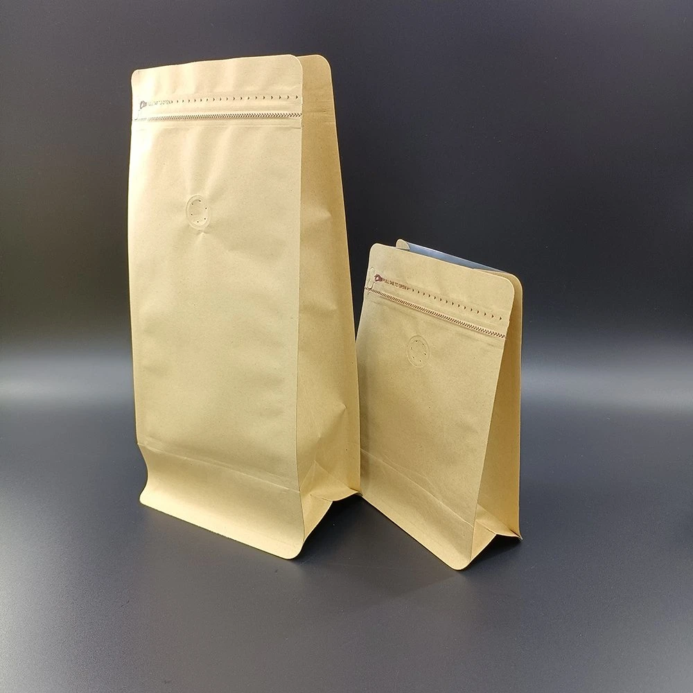 250g and 500g Flat Bottom Zip Lock Packaging Bag Coffee Bean Pouch