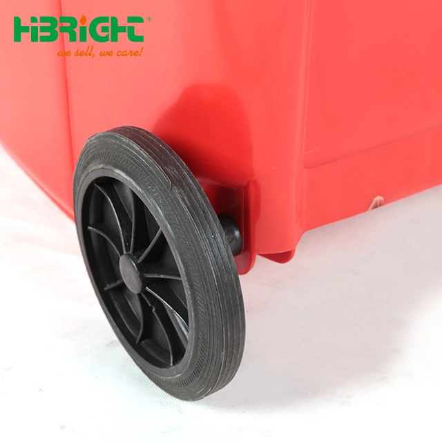 Big Capacity Colourful HDPE Plastic with Wheels Supermarket Trash Container