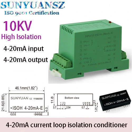 Passive Two-Wire 4~20mA Current Loop 10kv High Isolation Controller Isoh 4-20mA-E