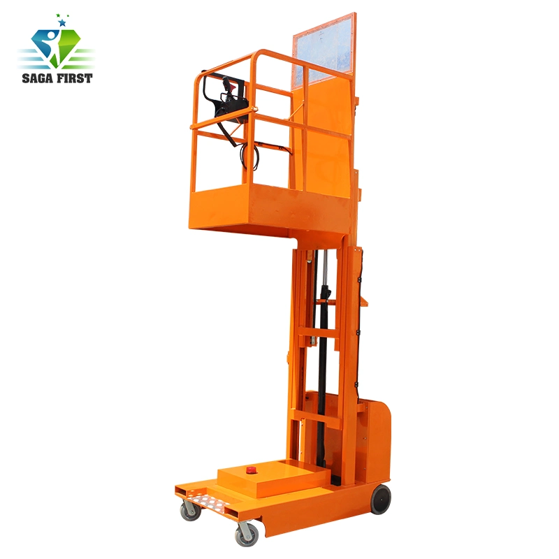 CE ISO Hydraulic Self Drive Full Electric Order Picker Forklift with Low Price