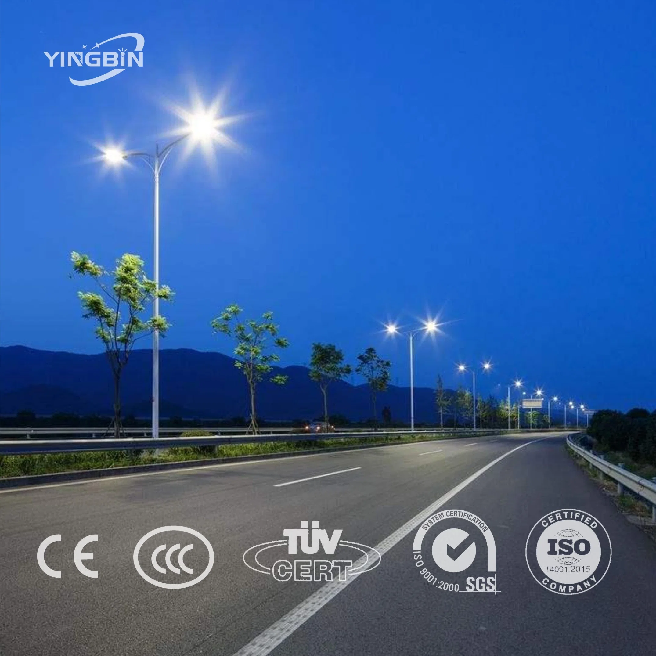 High Power High Lume 30 W 40 W 50 W 60 W 80 W 100 W. Lâmpada LED com luzes de estrada Split Solar para rua de 120 W.