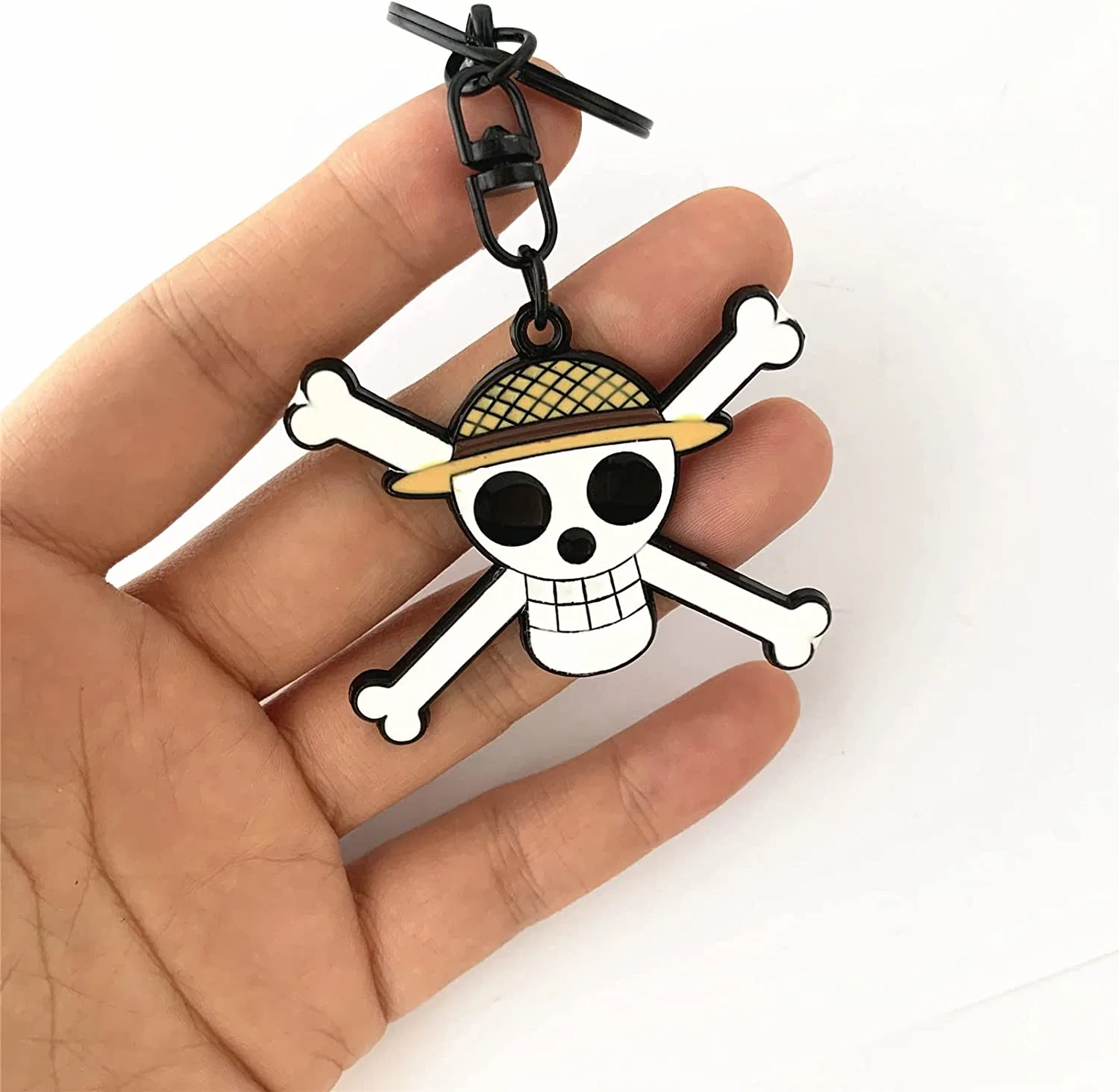 Metal Skull One Pieces Hot Sale China Factory Customized Design Enamel Engraved Anime Your Own Logo Printed Keychain